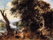Abraham Govaerts Landscape with Diana Receiving the Head of a Boar oil painting reproduction